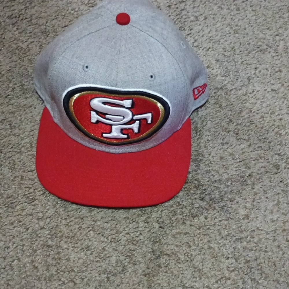 New Era Gray and Red 9FIFTY Cap